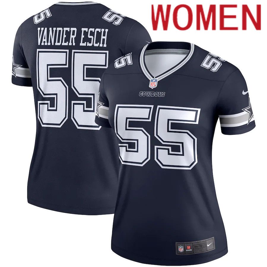 Women Dallas Cowboys #55 Leighton Vander Esch Nike Navy Legend Player NFL Jersey